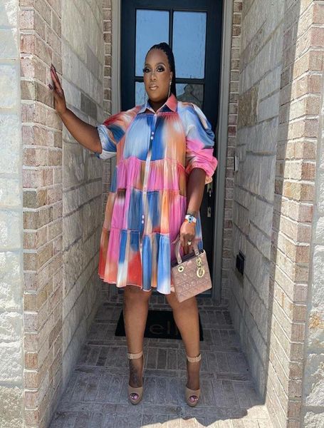 plus size dresses casual tie dye print pleated shirt contrast color puff sleeve ruched dressplus4190509, Black
plus size dresses casual tie dye print pleated shirt contrast color puff sleeve ruched dressplus4190509, Black