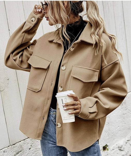 womens wool blends women lapel single breasted solid shirt loose jackets for autumnwinter clothes coat jacket overcoat 230818, Black
womens wool blends women lapel single breasted solid shirt loose jackets for autumnwinter clothes coat jacket overcoat 230818, Black