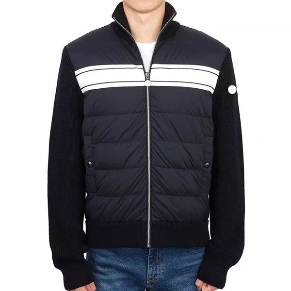 new knitted panel mens down jacket autumn winter stand up collar cardigan knitted jacket chest letter design down jackets designer2120, Black
new knitted panel mens down jacket autumn winter stand up collar cardigan knitted jacket chest letter design down jackets designer2120, Black