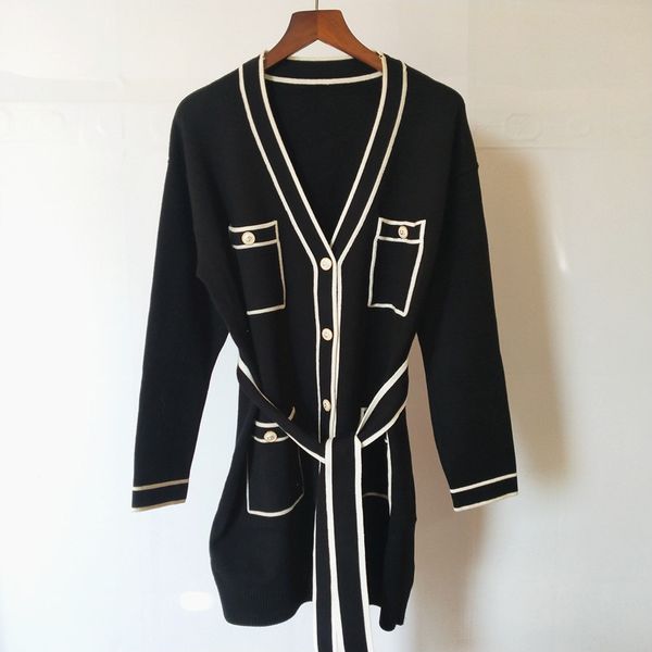 womens wool blends european american style ladies cardigan coat autumn winter knitted vneck longsleeved womens fashion striped trench 230818, Black
womens wool blends european american style ladies cardigan coat autumn winter knitted vneck longsleeved womens fashion striped trench 230818, Black