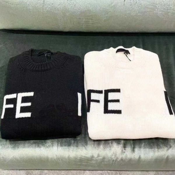 spring autumn knitwear designer sweater fashion embroidery letters long-sleeved bottoming shirt men women round neck pullover knitted sweate, White;black
spring autumn knitwear designer sweater fashion embroidery letters long-sleeved bottoming shirt men women round neck pullover knitted sweate, White;black