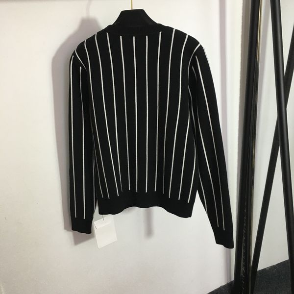 womens knits tees early spring embroidered letter on chest black and white color matching high grade full woven vertical round neck sweat 23
womens knits tees early spring embroidered letter on chest black and white color matching high grade full woven vertical round neck sweat 23