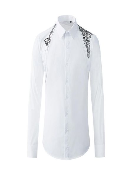 metal buckle ribbon over the shoulder men shirt long sleeve slim chemise homme highend pure cotton business male dress shirts2467965, White;black
metal buckle ribbon over the shoulder men shirt long sleeve slim chemise homme highend pure cotton business male dress shirts2467965, White;black