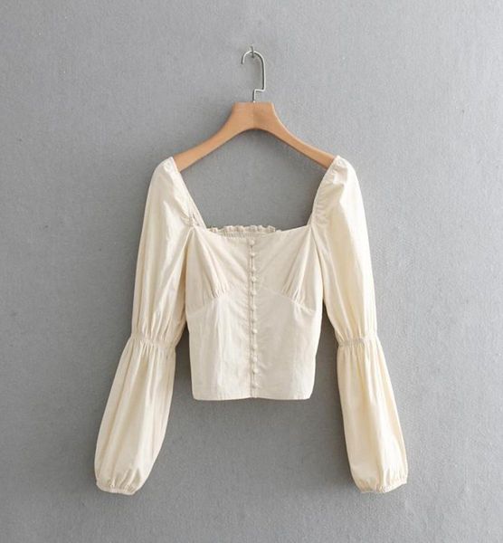court style square collar casual short blouse shirt women retro puff sleeve elastic chic chemise blusas ls32736544307, White
court style square collar casual short blouse shirt women retro puff sleeve elastic chic chemise blusas ls32736544307, White