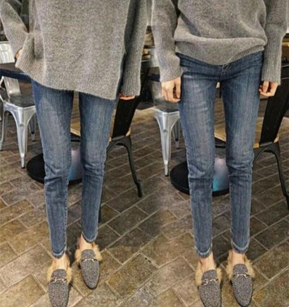 women high waist thermal jeans fleece lined denim pants stretchy trousers skinny pants tue884105925, Blue
women high waist thermal jeans fleece lined denim pants stretchy trousers skinny pants tue884105925, Blue
