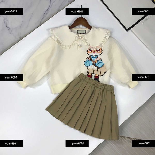luxury kids clothes child sets baby 2pcs large lapel lace sweater and pleated skirt summer outdoors tracksuit size 110-160 cm mar01, White
luxury kids clothes child sets baby 2pcs large lapel lace sweater and pleated skirt summer outdoors tracksuit size 110-160 cm mar01, White