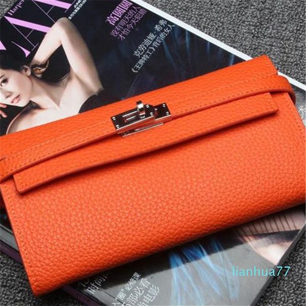 designer- women fashion temperament proce wallets first layer cowhide leather card holders leisure lock wallet long purse265z, Red;black
designer- women fashion temperament proce wallets first layer cowhide leather card holders leisure lock wallet long purse265z, Red;black