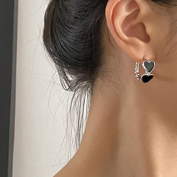 925 silver needle drip glaze love earrings niche designer simple temperament earrings high -level charm women, Golden;silver
925 silver needle drip glaze love earrings niche designer simple temperament earrings high -level charm women, Golden;silver