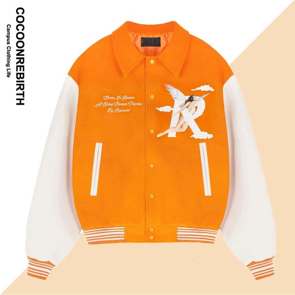 men s jackets fashion brands varsity jacket men angel cloud print high street quality patchwork leather sleeve baseball loose 2023 230821, Black;brown
men s jackets fashion brands varsity jacket men angel cloud print high street quality patchwork leather sleeve baseball loose 2023 230821, Black;brown