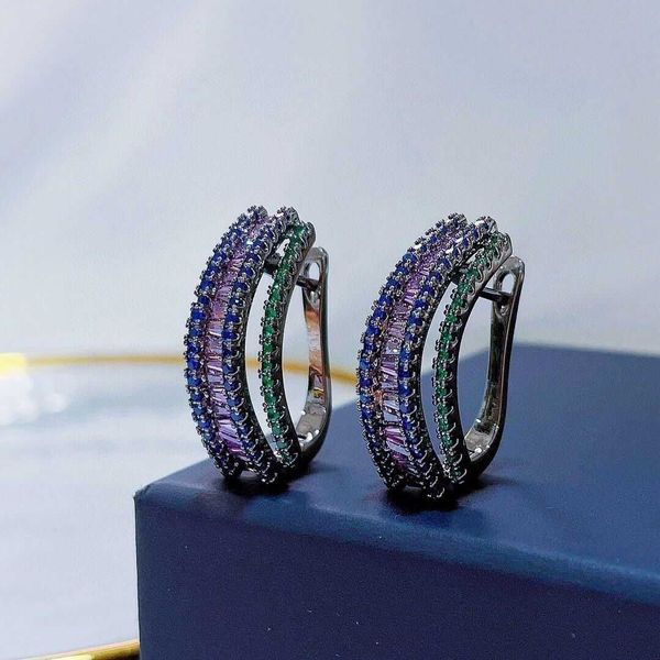 new fashion women's geometric style earrings with black zircon light luxury style exaggerated atmosphere and high grade earrings, Golden
new fashion women's geometric style earrings with black zircon light luxury style exaggerated atmosphere and high grade earrings, Golden