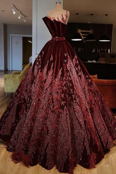 luxury burgundy prom dresses with beads sequins floor length lace appliqued feather evening dress 2019 velvet party gowns receptio1178852, Black;red
luxury burgundy prom dresses with beads sequins floor length lace appliqued feather evening dress 2019 velvet party gowns receptio1178852, Black;red
