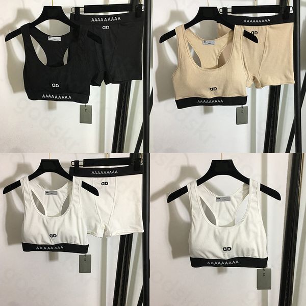 embroidery letter women yoga vest shorts stretch leggings tracksuit stylish simple camisole trousers sports set, Gray
embroidery letter women yoga vest shorts stretch leggings tracksuit stylish simple camisole trousers sports set, Gray