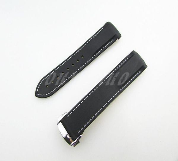 22mm new black with white stitched diver rubber band strap with deployment clasp for omega watch2938541, Black;brown
22mm new black with white stitched diver rubber band strap with deployment clasp for omega watch2938541, Black;brown
