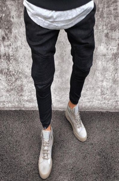 men distressed jeans pleated skinny biker trousers black blue denim for male slim fit hip hop pant1322981
men distressed jeans pleated skinny biker trousers black blue denim for male slim fit hip hop pant1322981