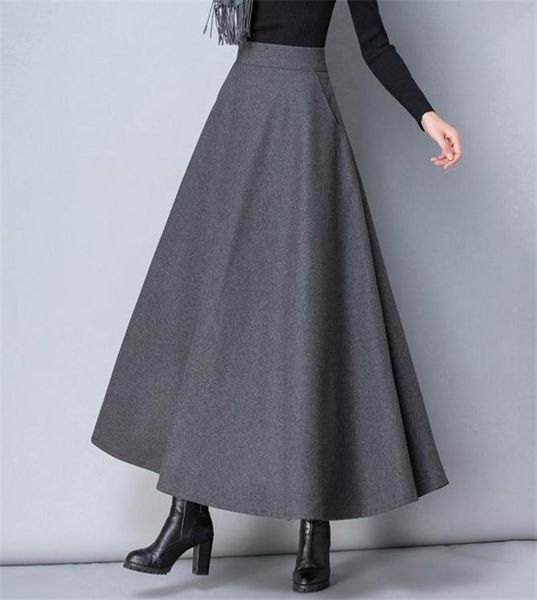winter women long woolen skirt fashion high waist basic wool skirts female casual thick warm elastic aline maxi skirts o8395847225, Black
winter women long woolen skirt fashion high waist basic wool skirts female casual thick warm elastic aline maxi skirts o8395847225, Black