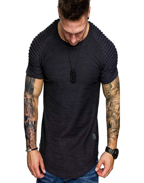 mens shoulder pleated design round neck short sleeved tshirt slim fit man curved hem skinny hip hop tshirt streetwear7124504, White;black
mens shoulder pleated design round neck short sleeved tshirt slim fit man curved hem skinny hip hop tshirt streetwear7124504, White;black