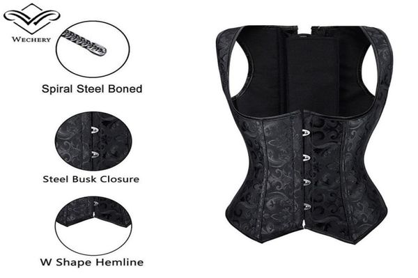 women brocade waist cincher underbust corset vest gothic slimming corsets steel boned steampunk clothing plus size s6xl8415466, Black;white
women brocade waist cincher underbust corset vest gothic slimming corsets steel boned steampunk clothing plus size s6xl8415466, Black;white