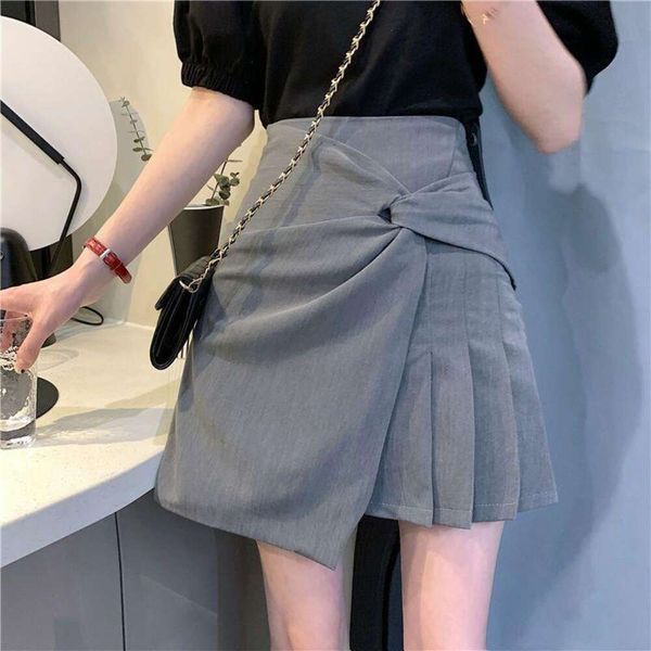 design pleated skirt for girls summer high waist a line irregular short, Black
design pleated skirt for girls summer high waist a line irregular short, Black