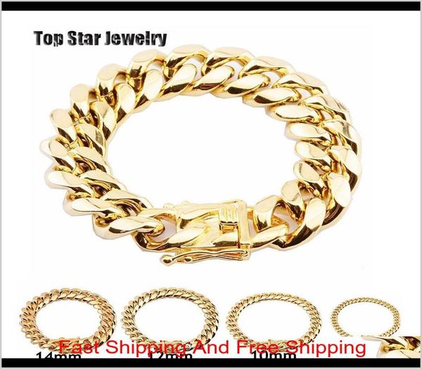 8mm10mm12mm14mm16mm18mm stainless steel bracelets 18k gold plated high polished miami cuban link men punk curb chain butterfl2538619, Black
8mm10mm12mm14mm16mm18mm stainless steel bracelets 18k gold plated high polished miami cuban link men punk curb chain butterfl2538619, Black