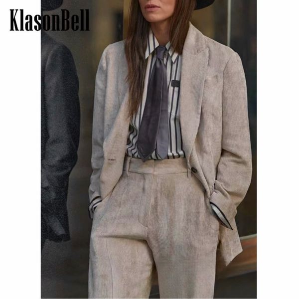 womens two piece pants 813 klasonbell temperament classic corduroy set women notched collar double breasted blazer or straight 230818, White
womens two piece pants 813 klasonbell temperament classic corduroy set women notched collar double breasted blazer or straight 230818, White