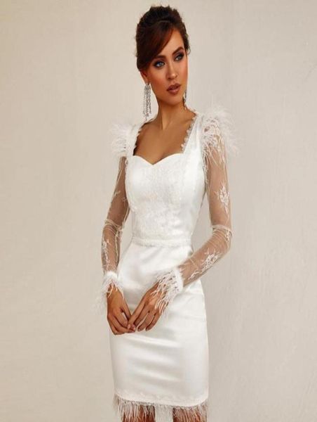 2020 new autumn women long sleeve lace bandage dress feathers mini white club celebrity runway party dresses vestidos9863612, Black;gray
2020 new autumn women long sleeve lace bandage dress feathers mini white club celebrity runway party dresses vestidos9863612, Black;gray