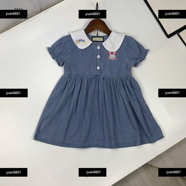 luxury designer kids denim dress cute rabbit embroidery girl dress size 90-140 cm lapel skirt summer product may13, Red;yellow
luxury designer kids denim dress cute rabbit embroidery girl dress size 90-140 cm lapel skirt summer product may13, Red;yellow
