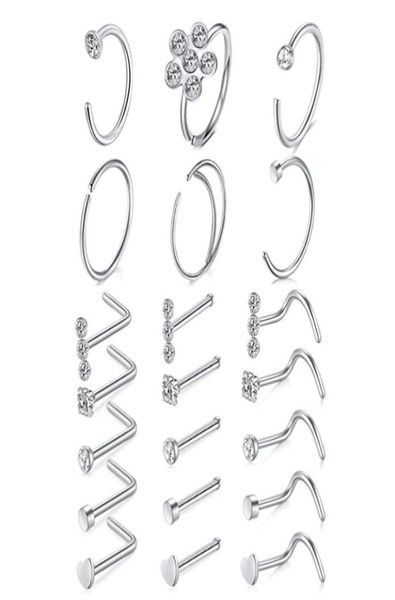 nose rings hoop l shape studs stainless steel screw bone flat diamond opal heart high nostril piercing jewelry for women men3374672, Silver
nose rings hoop l shape studs stainless steel screw bone flat diamond opal heart high nostril piercing jewelry for women men3374672, Silver
