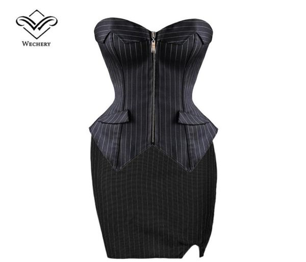 corset corsets and bustiers burlesque black stripe corset with skirt zipper lace up corsages corselet plus size s6xl1823176, Black;white
corset corsets and bustiers burlesque black stripe corset with skirt zipper lace up corsages corselet plus size s6xl1823176, Black;white
