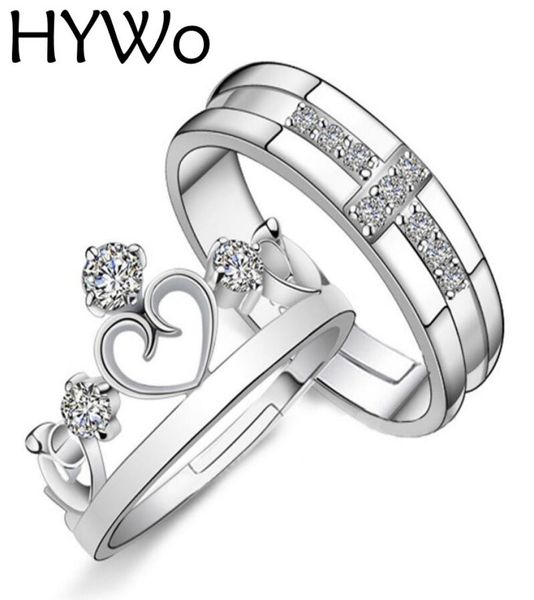 hywo brands 1 pair silver plated prince princess crown cz crystal promise ring set pair for lovers couple rings for women men4304104
hywo brands 1 pair silver plated prince princess crown cz crystal promise ring set pair for lovers couple rings for women men4304104