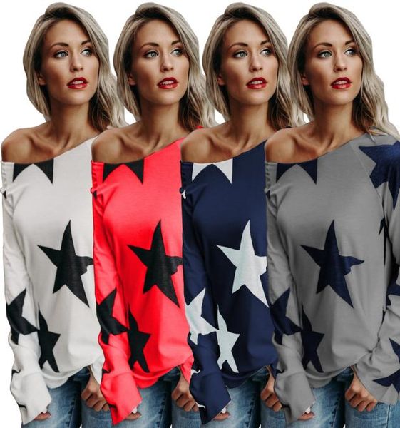 summer fashion women street style long sleeved t shirt printed sloping shoulder tshirt stars cotton s3xl8922002, White
summer fashion women street style long sleeved t shirt printed sloping shoulder tshirt stars cotton s3xl8922002, White