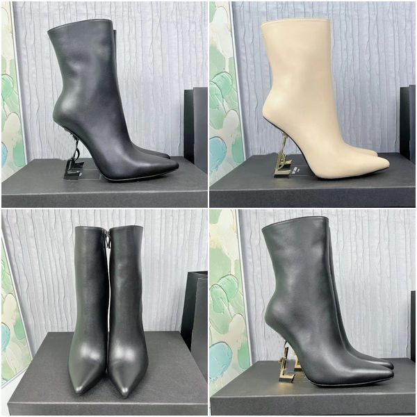 opyum boots luxury designer women letter heel ankle boots fashion leather metal spike zipper high-quality boots size 35-41, Black
opyum boots luxury designer women letter heel ankle boots fashion leather metal spike zipper high-quality boots size 35-41, Black