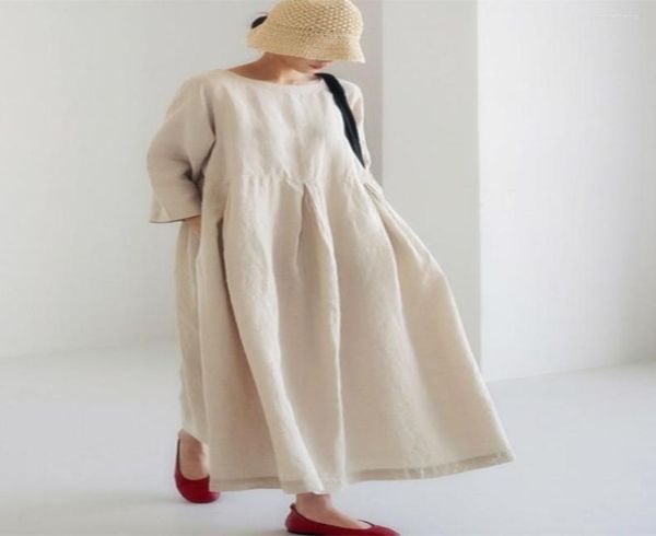 casual dresses loose maxi dress 2022 japanese korean cotton linen o neck pullover solid long dess hem robe vestidos mujer summer5036505, Black;gray
casual dresses loose maxi dress 2022 japanese korean cotton linen o neck pullover solid long dess hem robe vestidos mujer summer5036505, Black;gray
