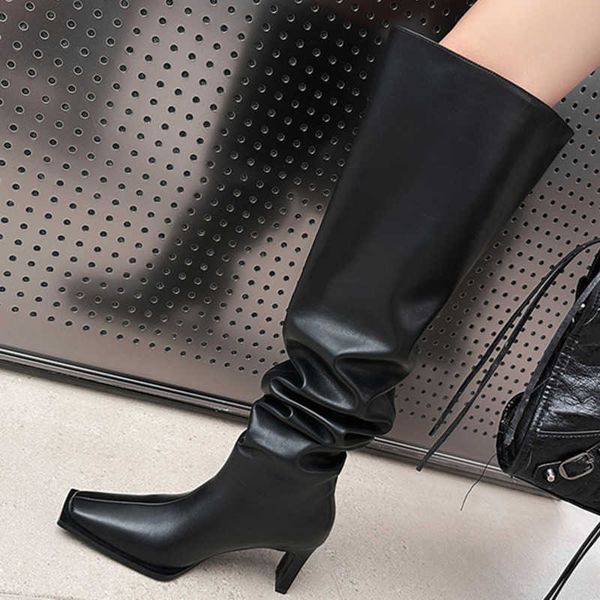 boots spring autumn punk pointed toe square heel over the knee brand leather party shoes woman high heels 230818, Black
boots spring autumn punk pointed toe square heel over the knee brand leather party shoes woman high heels 230818, Black