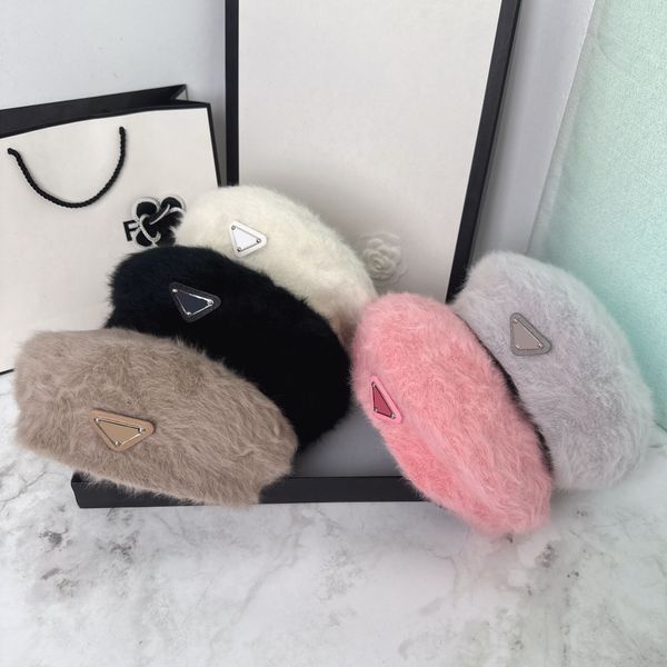women's autumn and winter rabbit hair warm luxury designer beanie wedding date candy color bonnet metal triangle letter printing cap, Blue;gray
women's autumn and winter rabbit hair warm luxury designer beanie wedding date candy color bonnet metal triangle letter printing cap, Blue;gray