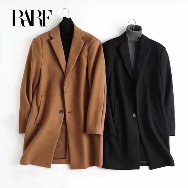 mens wool blends rarf autumn mens suit collar midlength coat simple trench men 230818, Black
mens wool blends rarf autumn mens suit collar midlength coat simple trench men 230818, Black