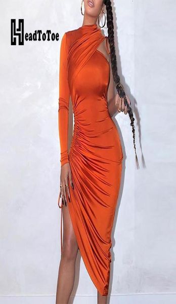 one shoulder drawstring ruched bodycon dress women solid long sleeve midcalf night club party dress c2009199967931, Black;pink
one shoulder drawstring ruched bodycon dress women solid long sleeve midcalf night club party dress c2009199967931, Black;pink