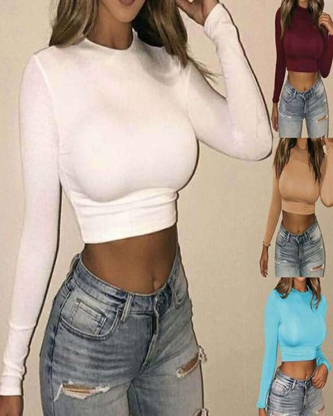 new arrival women long sleeve crop femme korean black burgundy clothes turtleneck basic short t shirt9850280, White
new arrival women long sleeve crop femme korean black burgundy clothes turtleneck basic short t shirt9850280, White