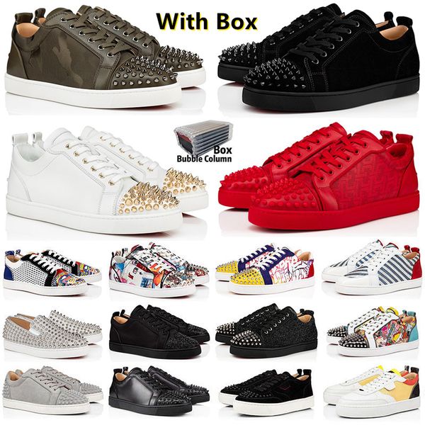 with box designer mens low dress casual shoes sneakers fashion black white camo green glitter grey pink leather suede men womens spikes trai
with box designer mens low dress casual shoes sneakers fashion black white camo green glitter grey pink leather suede men womens spikes trai