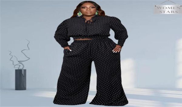 tracksuits plus size sets women two piece fall clothes dot print elastic waist casual wide leg pants whole items drop5853325, Black
tracksuits plus size sets women two piece fall clothes dot print elastic waist casual wide leg pants whole items drop5853325, Black
