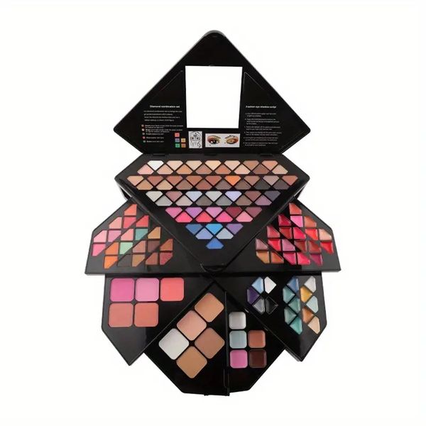professional 130 colors eyeshadow palette, shimmer & matte eyeshadow blusher lip gloss foundation powder kit, diamond shape multipurpose mak
professional 130 colors eyeshadow palette, shimmer & matte eyeshadow blusher lip gloss foundation powder kit, diamond shape multipurpose mak