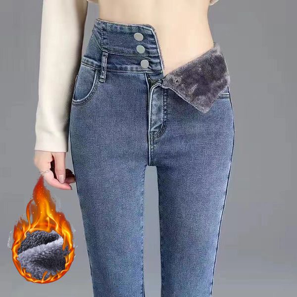 women's jean thermal stretch jeans winter snow warm high waist lady plus size skinny denim pants girl mom blue gray trousers 230821
women's jean thermal stretch jeans winter snow warm high waist lady plus size skinny denim pants girl mom blue gray trousers 230821