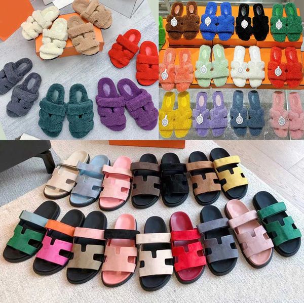 designer chypre slippers oran sandals women's leather sandals wool sandals summer and winter beach flat bottomed plush slippers with bo, Black
designer chypre slippers oran sandals women's leather sandals wool sandals summer and winter beach flat bottomed plush slippers with bo, Black