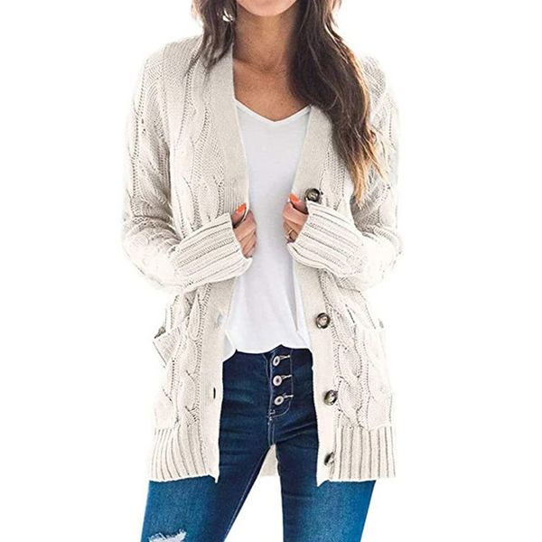 women s knits tees knit sweater women autumn female casual long sleeve button cardigan knitted sweaters coat femme cardigans 230821, White
women s knits tees knit sweater women autumn female casual long sleeve button cardigan knitted sweaters coat femme cardigans 230821, White