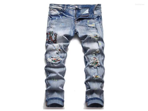 men039s jeans ripped hip hop holes casual pants washed streetwear harakuju denim trousers for male slim fit embroidery9392258, Blue
men039s jeans ripped hip hop holes casual pants washed streetwear harakuju denim trousers for male slim fit embroidery9392258, Blue