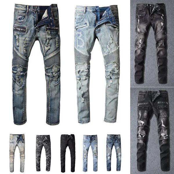 Mens Designer Jeans Distressed Ripped Biker Slim Fit Motorcycle Bikers Denim For Men s Fashion Mans Black Pants pour hommes, Gray
Mens Designer Jeans Distressed Ripped Biker Slim Fit Motorcycle Bikers Denim For Men s Fashion Mans Black Pants pour hommes, Gray