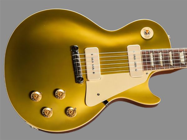 new standard gold electric guitar, solid body flame mahogany fretboard, yellow pickup258
new standard gold electric guitar, solid body flame mahogany fretboard, yellow pickup258