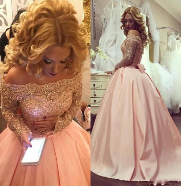 custom made blush pink ball gown prom dresses with bateau neck long sleeves crystal appliques satin sparkly plus size evening gown7453933, Black;red
custom made blush pink ball gown prom dresses with bateau neck long sleeves crystal appliques satin sparkly plus size evening gown7453933, Black;red