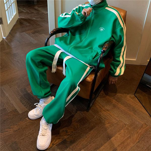 men s tracksuits autumn striped tracksuit men 2023 casual zipper sweatshirt sweatpants sports suit two piece sets joggers 230821, Gray
men s tracksuits autumn striped tracksuit men 2023 casual zipper sweatshirt sweatpants sports suit two piece sets joggers 230821, Gray