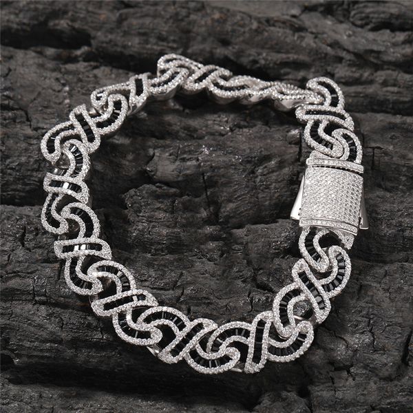 hip hop iced out 12mm cuban necklace colorful ladder zircon black and white necklace bracelets for men women, Silver
hip hop iced out 12mm cuban necklace colorful ladder zircon black and white necklace bracelets for men women, Silver