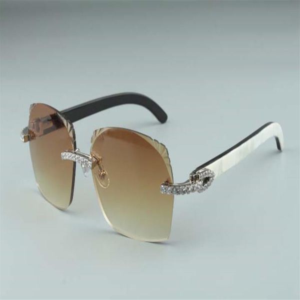2019 diamonds design t8300916-1 micro cutting lenses sunglasses natural white and black hybrid buffalo horn legs glasses size 1234l, White;black
2019 diamonds design t8300916-1 micro cutting lenses sunglasses natural white and black hybrid buffalo horn legs glasses size 1234l, White;black